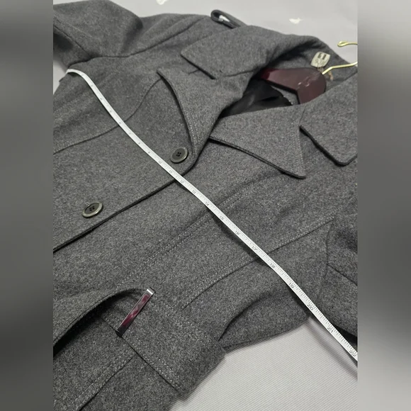 Calvin Klein grey wool coat, size L, NWOT - Picture 7 of 8